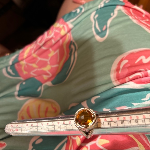 David Yurman vintage sterling silver infinity cable band topaz size 6 3/4 - Picture 8 of 14